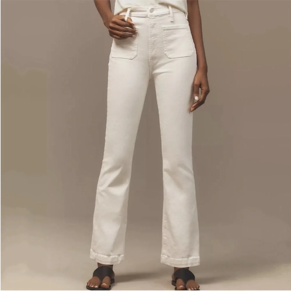 Anthropologie Mother Denim Superior Hustler Patch Pocket Flood in Act Natural